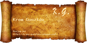 Krem Gusztáv névjegykártya